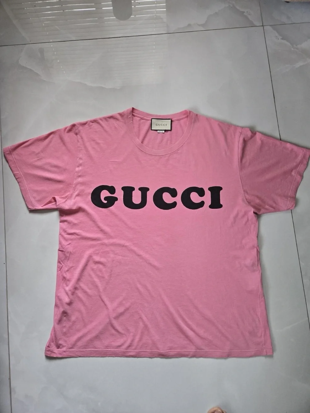 Gucci Green Crewneck T-Shirt with White Logo
